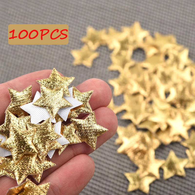 Embellishments For Scrapbooking - 100 szt. Złote/Srebrne Gwiazdki na Dekoracje