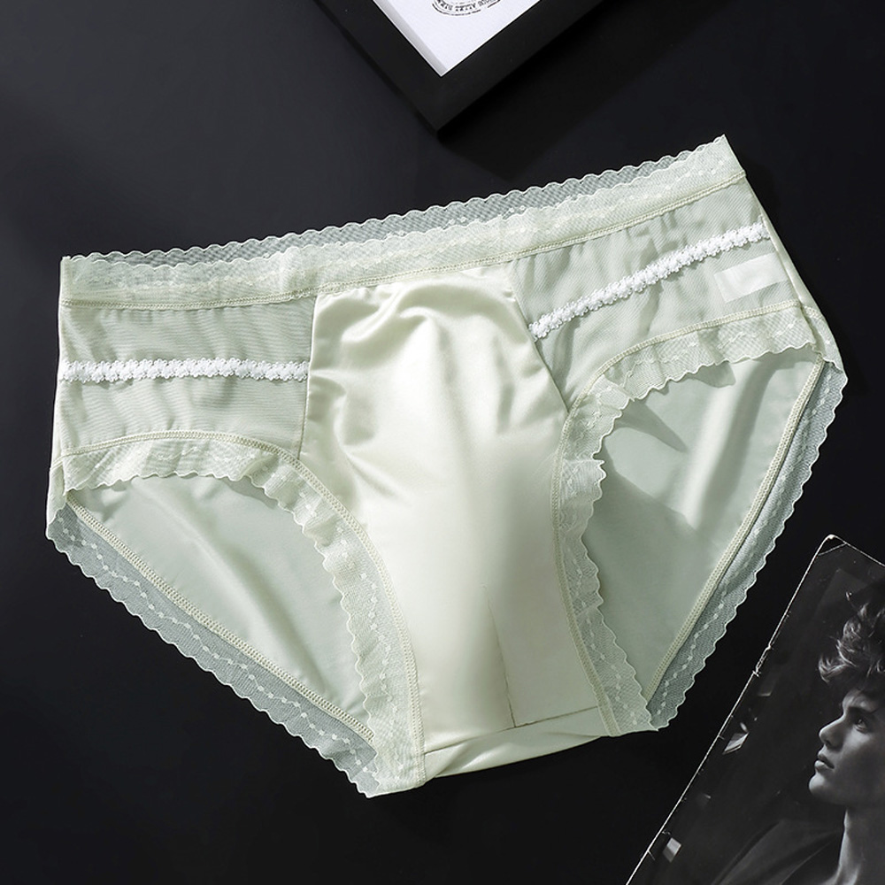 Elastic Lace Trim - Męska bielizna: majtki z niskim stanem,