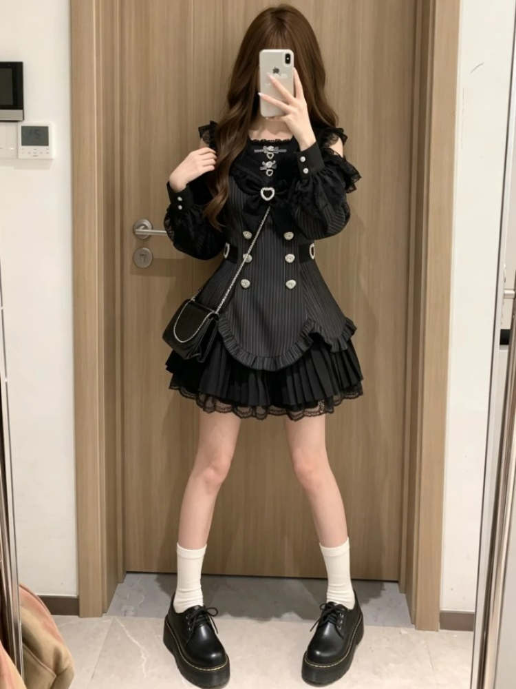 Sukienka w stylu gotyckiej jap – Elastic Lace Trim recenzja i cena