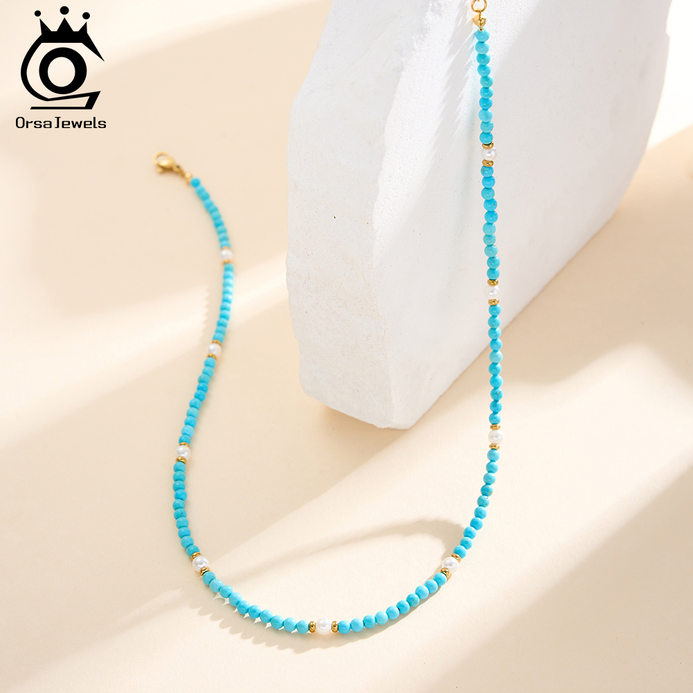ORSA JEWELS Bohemian 18K Modny – Pearl Trim Chain recenzja i cena