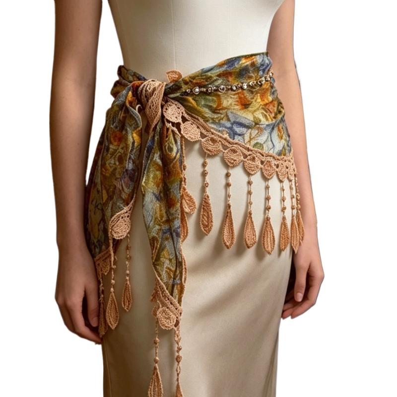 Boho trójkątny szal z frędzlam – Tassel Fringe Trim recenzja i cena